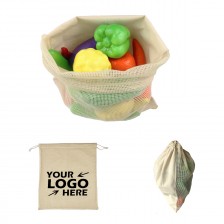 7.8" x 11.8" Reusable Cotton Mesh Produce Bags